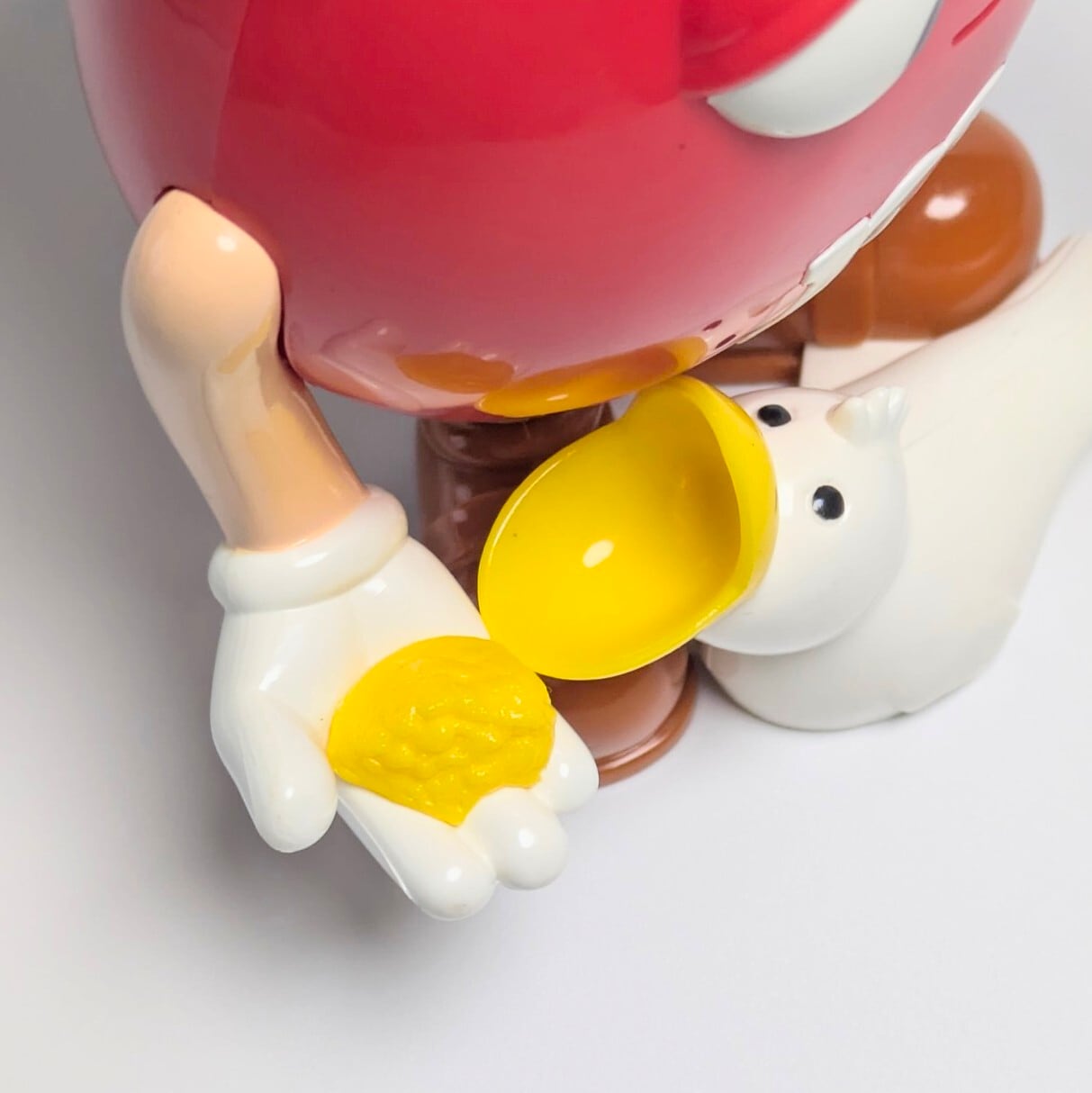 ☆ VINTAGE 90' JUNK ☆【 m&m's  ( エムアンドエムズ ) 】 m&m's レッド ファーマー キャンディ ディスペンサー / 農夫 / アヒル / チョコディスペンサー コレクション 〚アメリカン雑貨 アメトイ〛