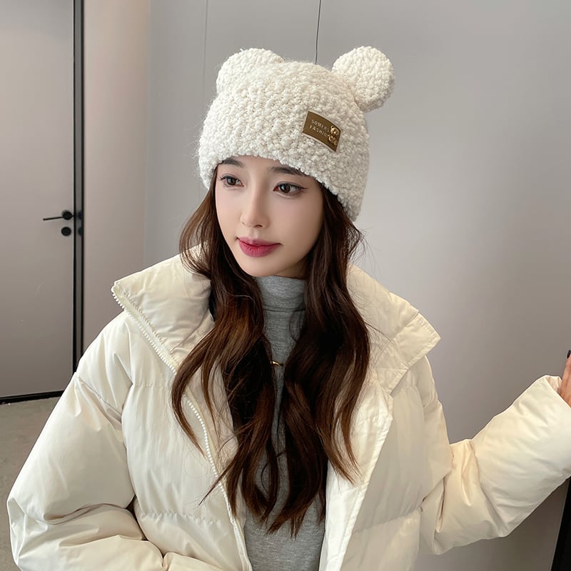 韓国風 レディース ホワイト 白 キャップ 帽子 - キャップ