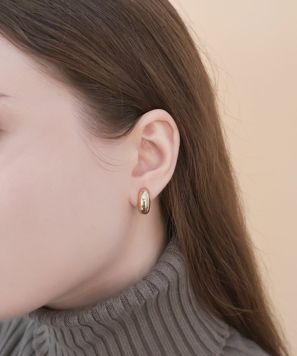 【SELECT】メタルぷっくりクリップイヤリング