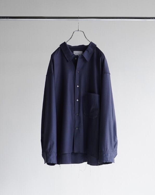 【アンセルム】ANCELLM 貴重セットアップ紺ネイビー 上下ともにサイズ1 ANCELLM WOOL FLANNEL SHIRT (NAVY) ANC-SH22 | IAAAM ONLINE STORE