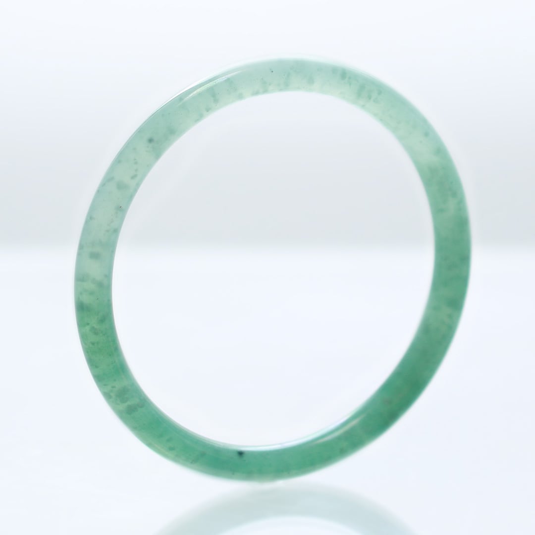 内径 約58mm】princess/Guatemala 翡翠バングル A貨翡翠 jd_bg1400