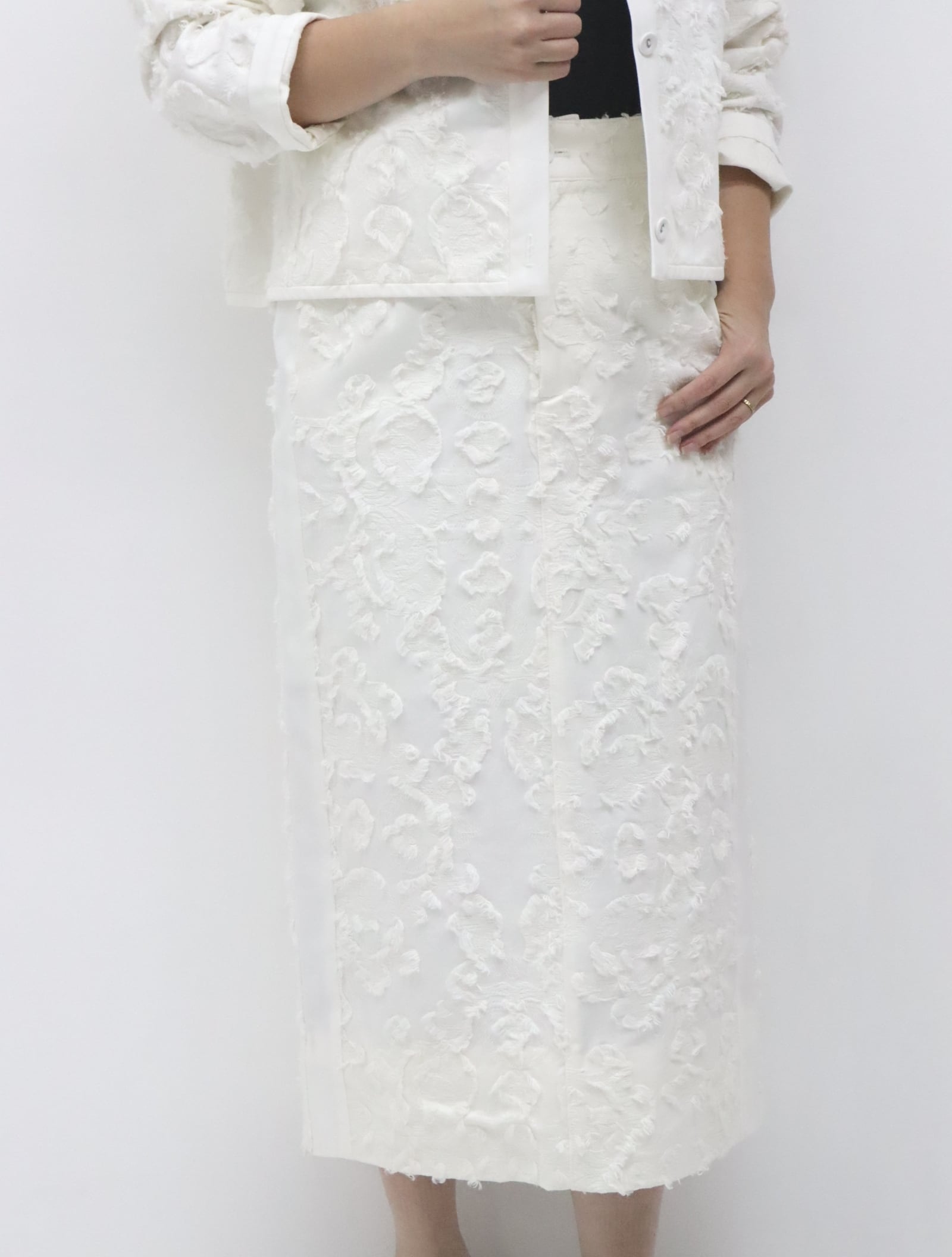 コットンカットジャガードスカート