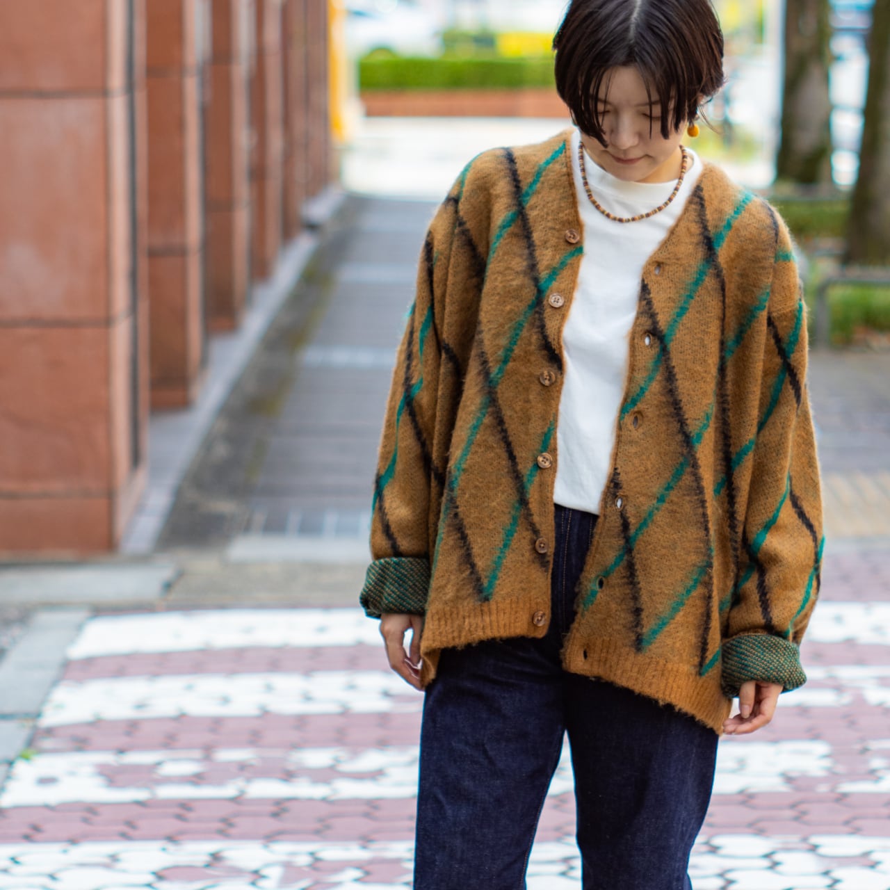 SHAGGY VINTAGE PATTERN CARDIGAN / シャギービンテージパターン SHAGGY VINTAGE PATTERN CARDIGAN / シャギービンテージパターン