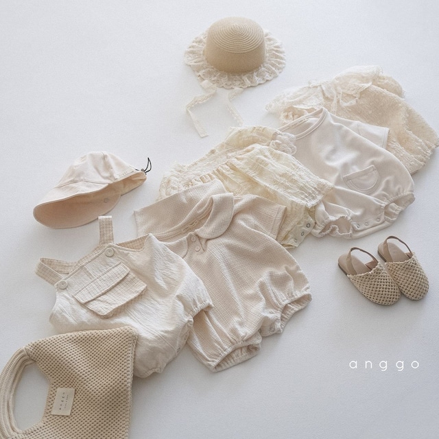*即納* anggo サンドオーバーロールロンパ bebe