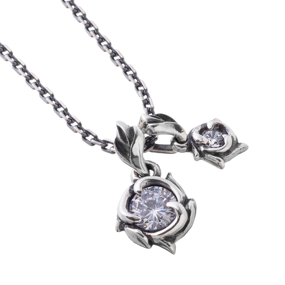ツインフローラルペンダント ACP0327 Twin floral pendant シルバー