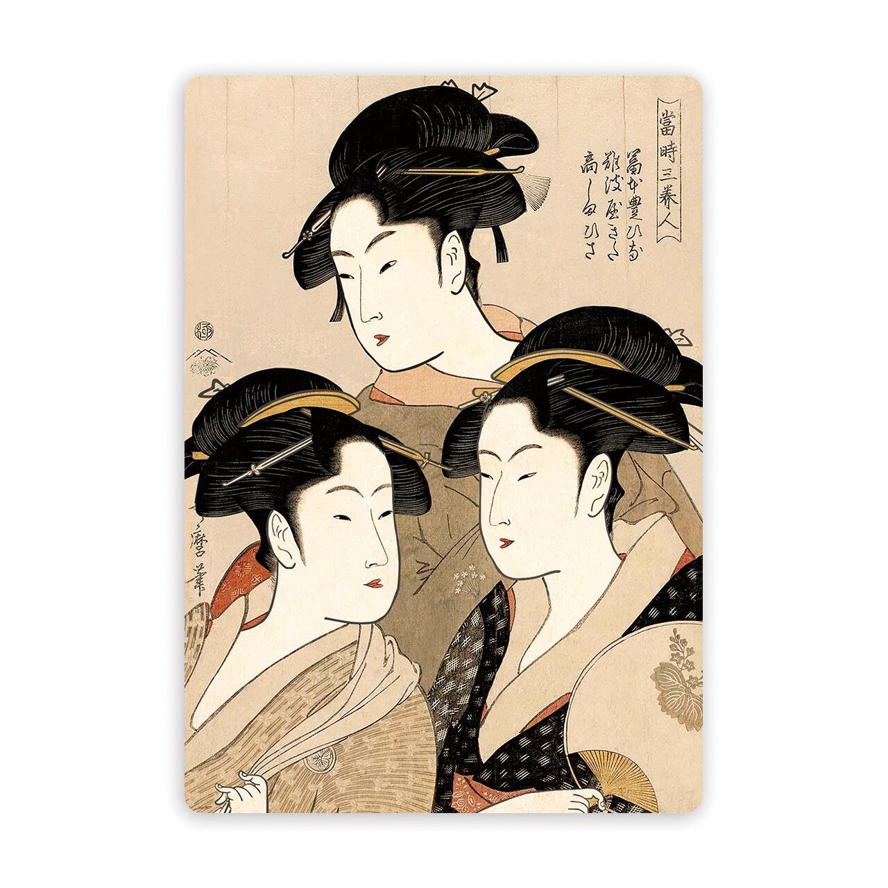 歌麿 木版画 (姿見七人化粧 びん直し) 絵はがき〈姿見七人化粧・びん直し〉喜多川歌麿 T-298京都便利堂