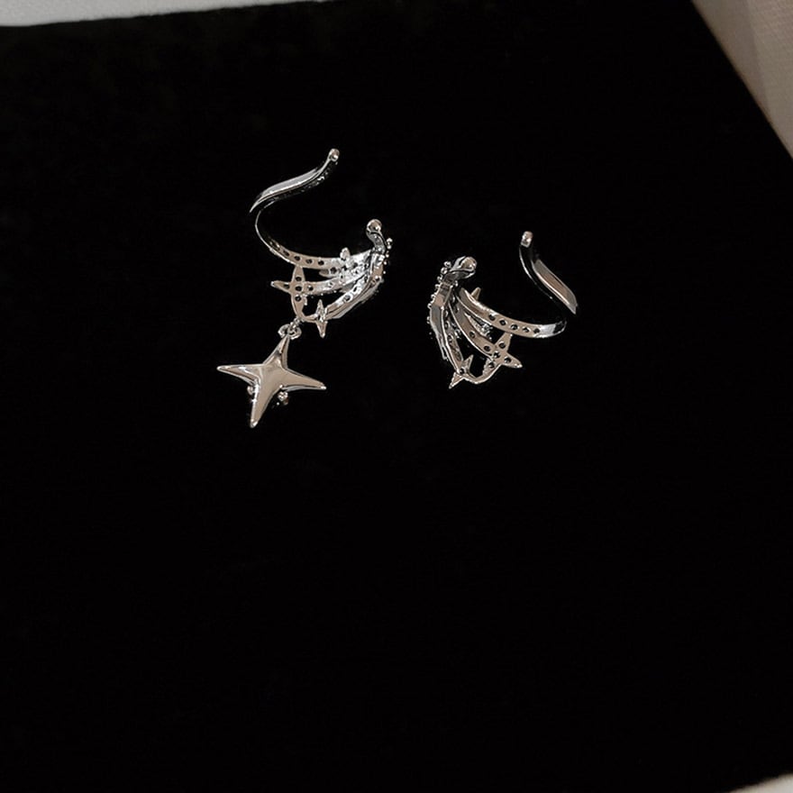 サブカル系 イヤリング クリップ スタイリッシュ 2個