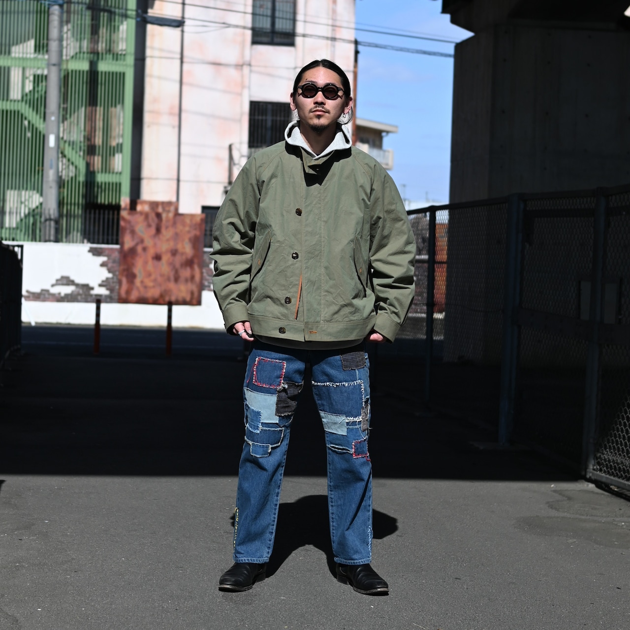 山内 / 超高密度シールドコットンクロス・セミダブルジップジャケット