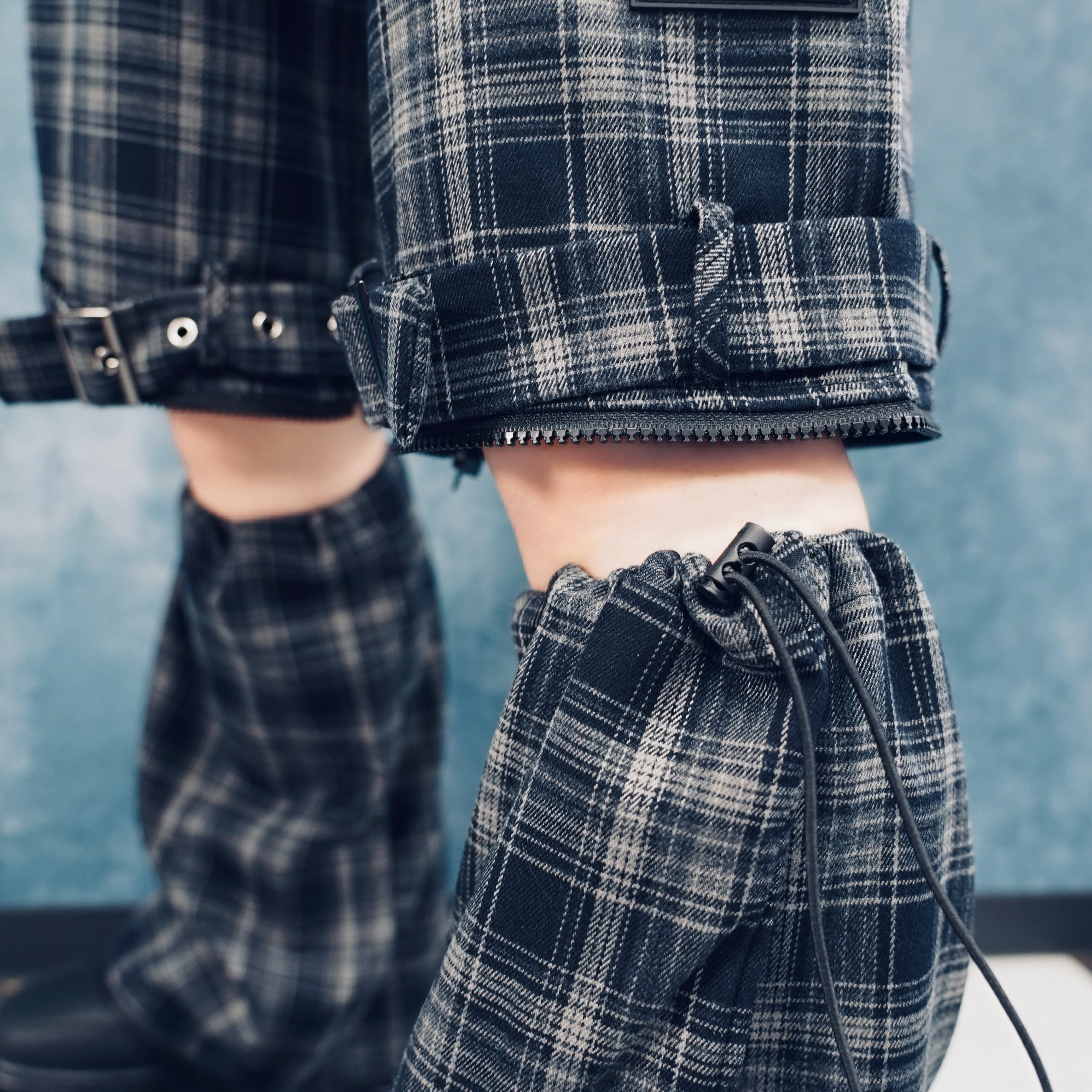 三連休限定値下げ2月末処分予定 カプランuselessテキストstep1,2 3WAY ZIP×BELT DESIGN TARTAN CHECK PANTS | NIER CLOTHING