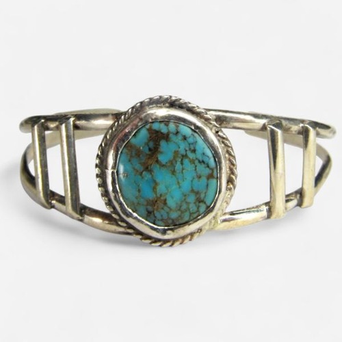 [M1213] Vintage 1940's Navajo スパイダーウェブ カフ ブレスレット