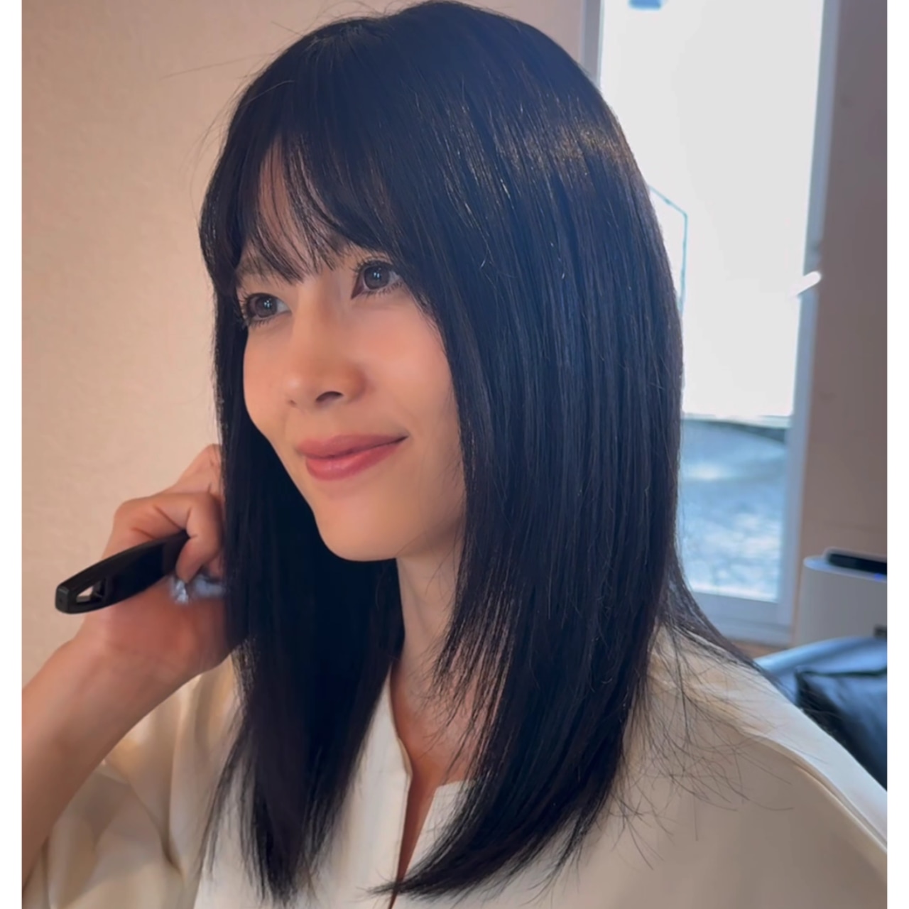 008 プレミアム・ミューズ(ブラック)人毛フルウィッグ