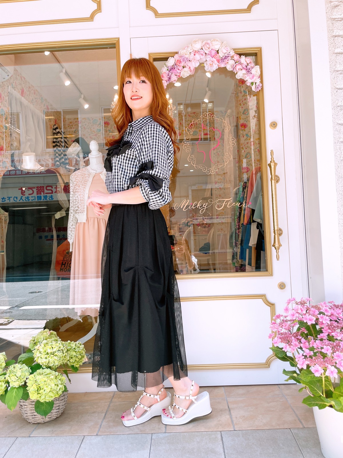 ヴェロフォンナ メッシュタックスカート（即納） | milkyfleur