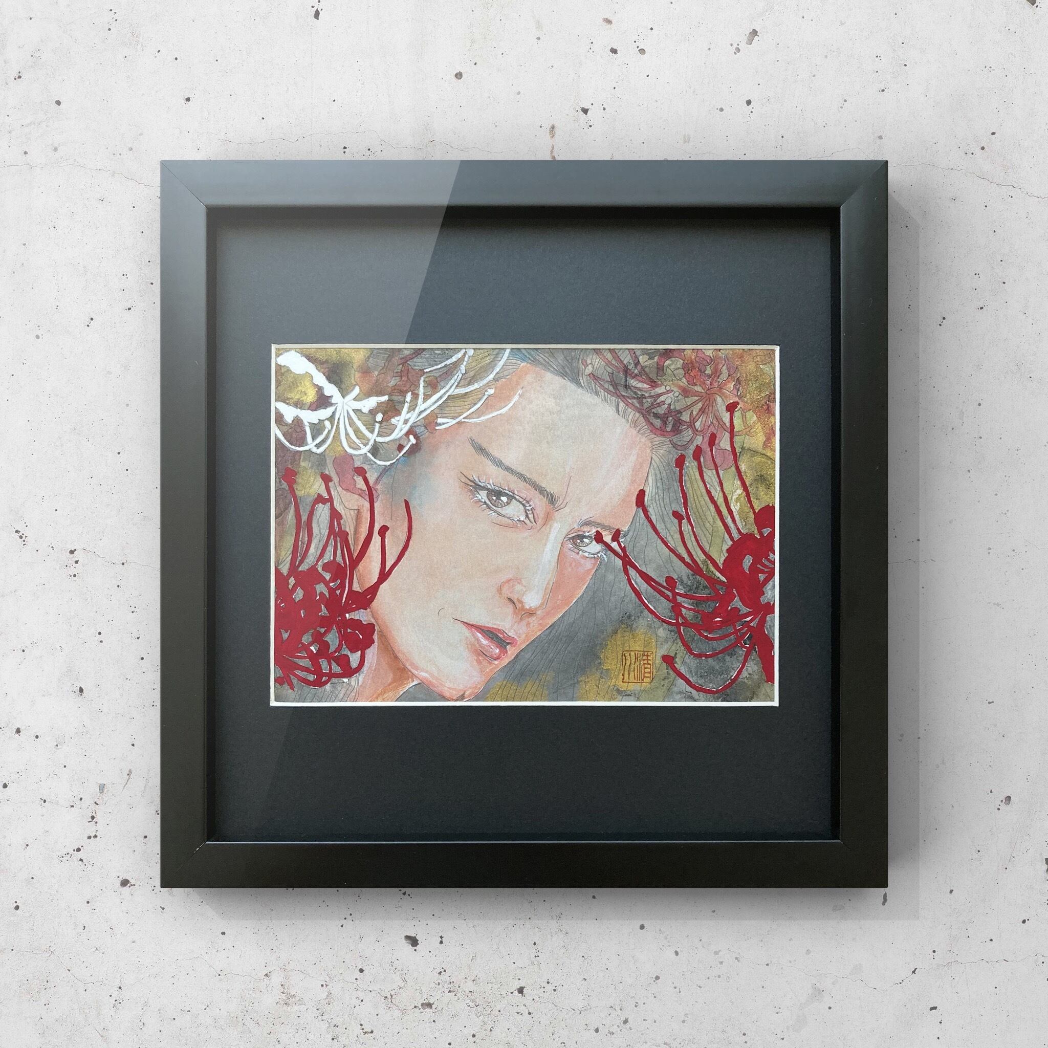 パブロ ピカソ「夢」額縁4色選択可能 作品証明書 展示用フック