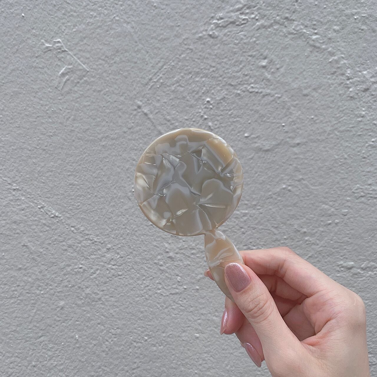 マーブルハンドミラー | 韓国雑貨 タルハヌル -dalhanuel-