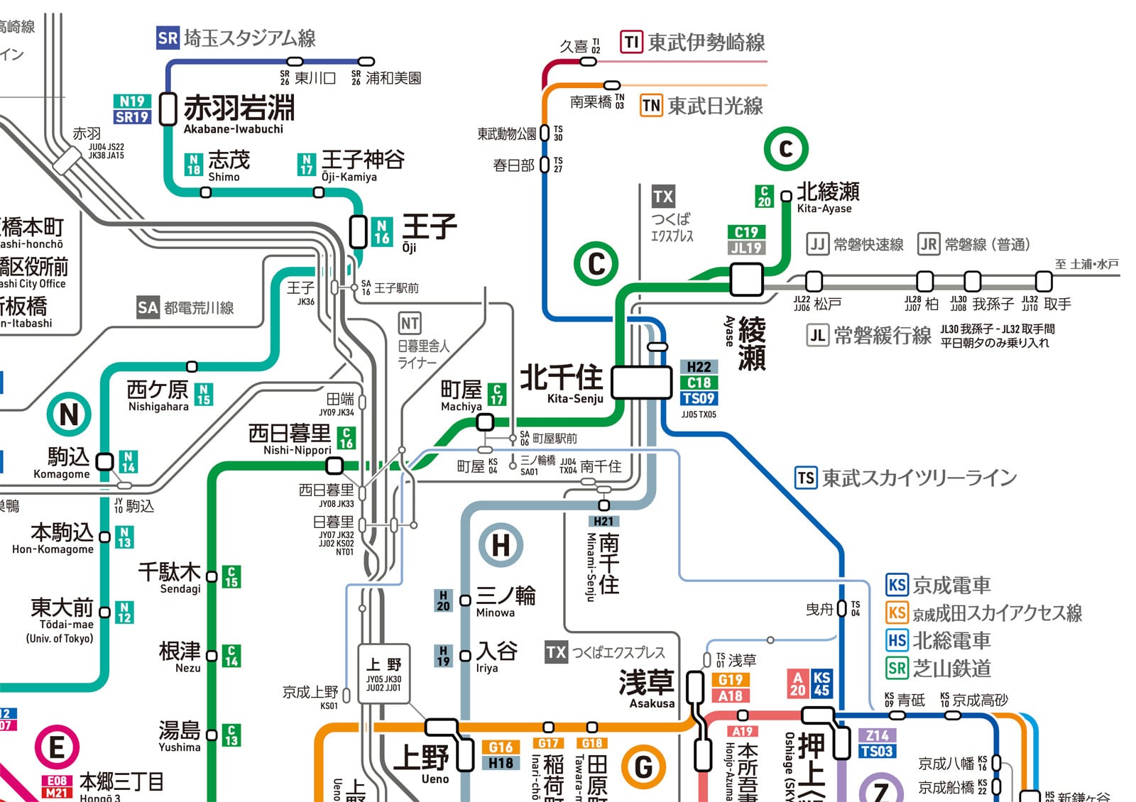 ヨンナナ路線図-UG130000-東京の地下鉄 (Underground of Tokyo