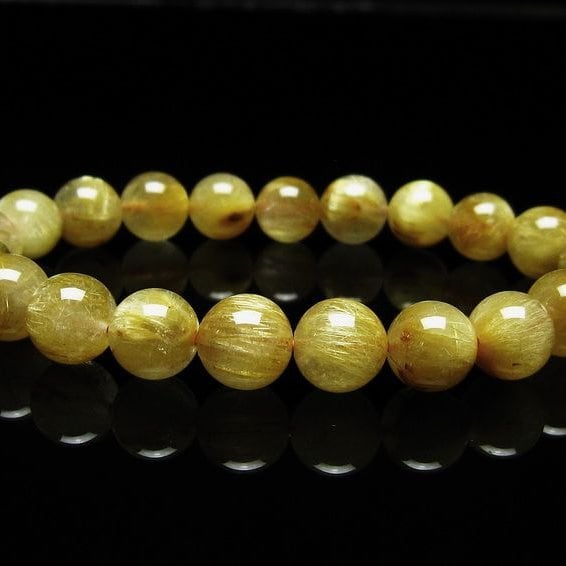 ルチルクォーツ ブレスレット 9mm タイチンルチル ブレスレット メール便可 [M便 1/10] 111-49205