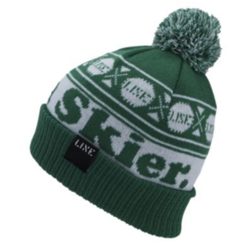 LINE SKIER Green Beanie