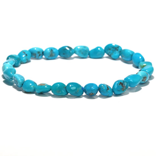 〔K1969-16〕アリゾナ産 スリーピングビューティー ターコイズ ブレスレット タンブルタイプ Sleeping beauty turquoise