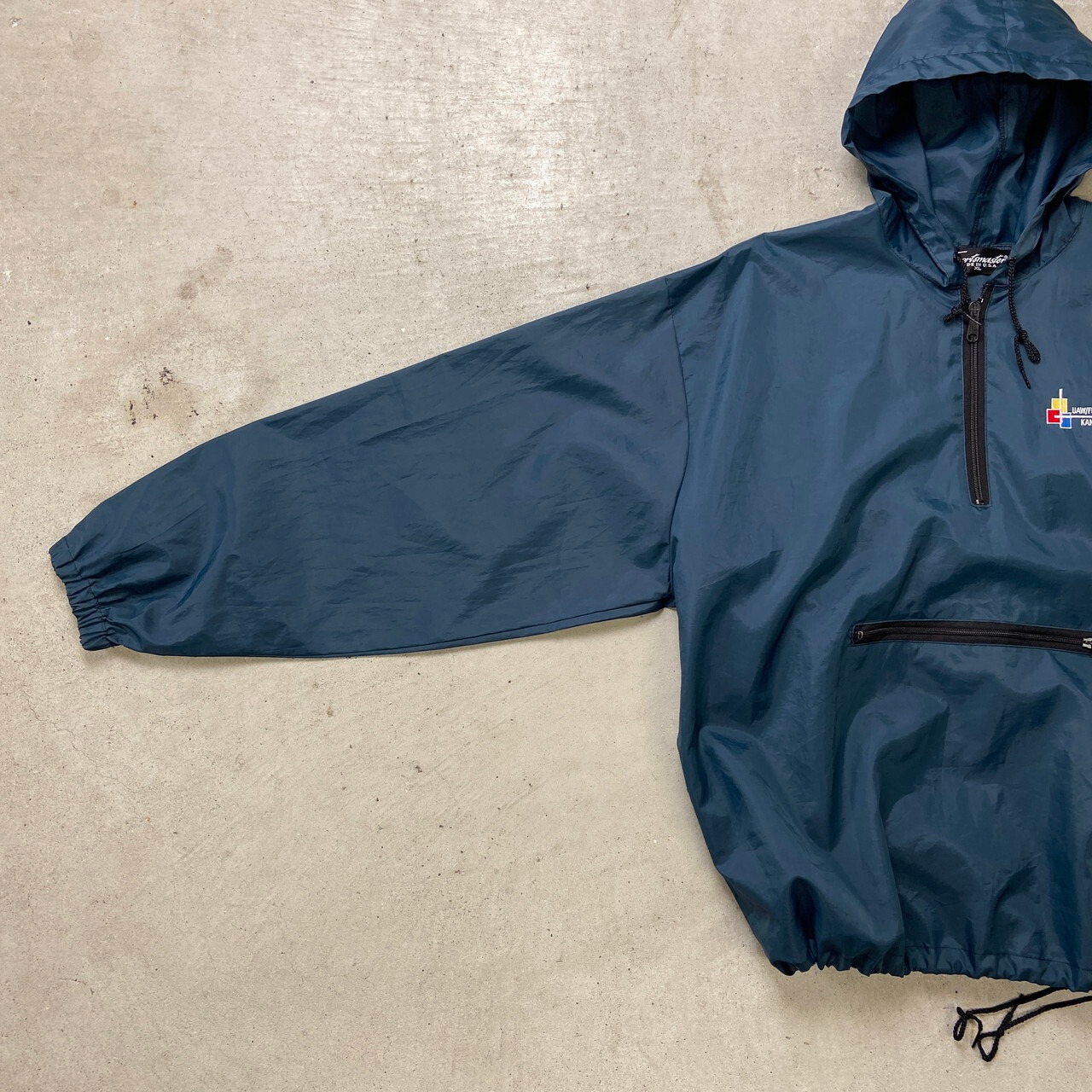 80年代 USA製 SPORTSMASTER ナイロンアノラックパーカー パッカブル 