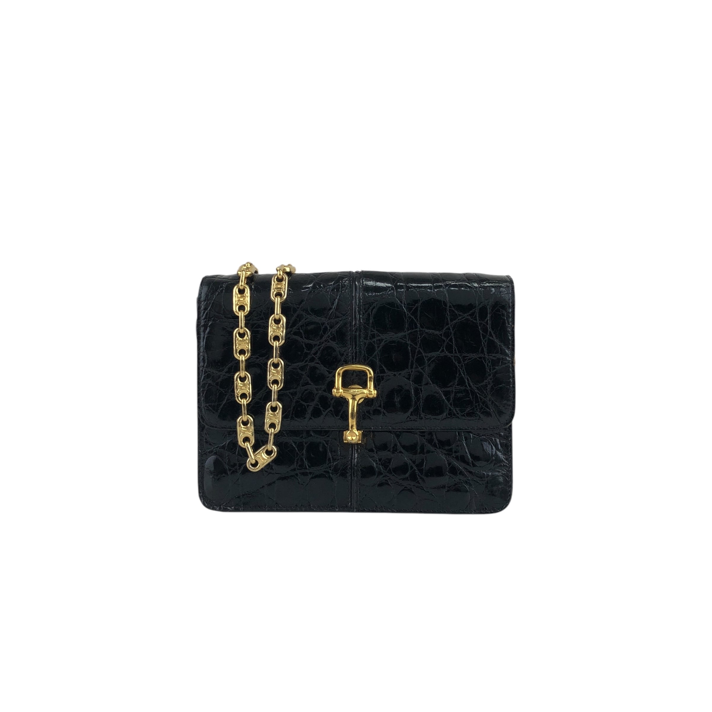 CELINE セリーヌ ショルダーバッグ ブラック ホースビット