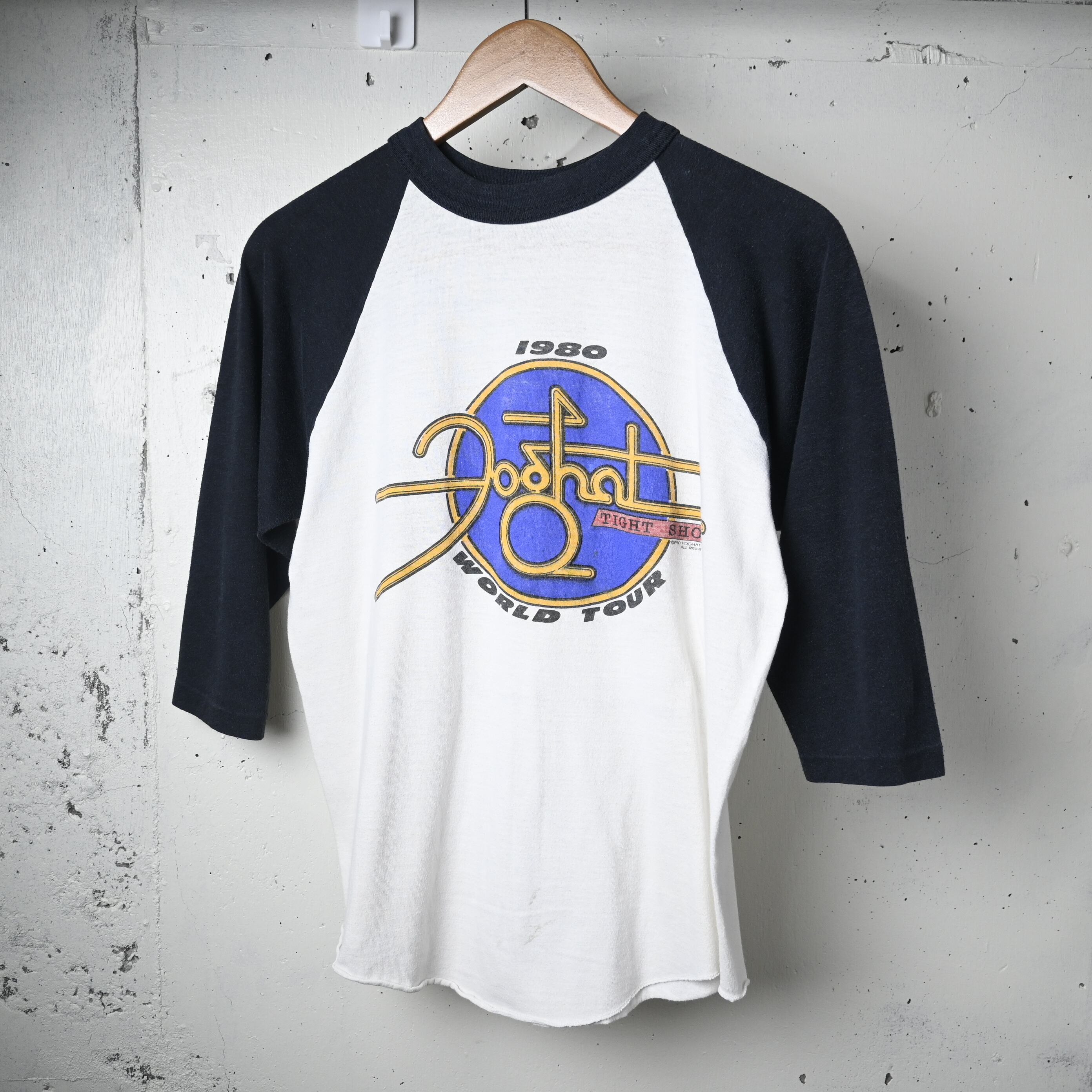 80s VINTAGE USA製 foghat バンド ツアー ラグランTシャツ M ] Foghat (c)1980 USA製 