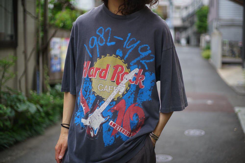 Hard Rock Cafe Amsterdam [1992s] Vintage Rare Print T-Shirt | beruf