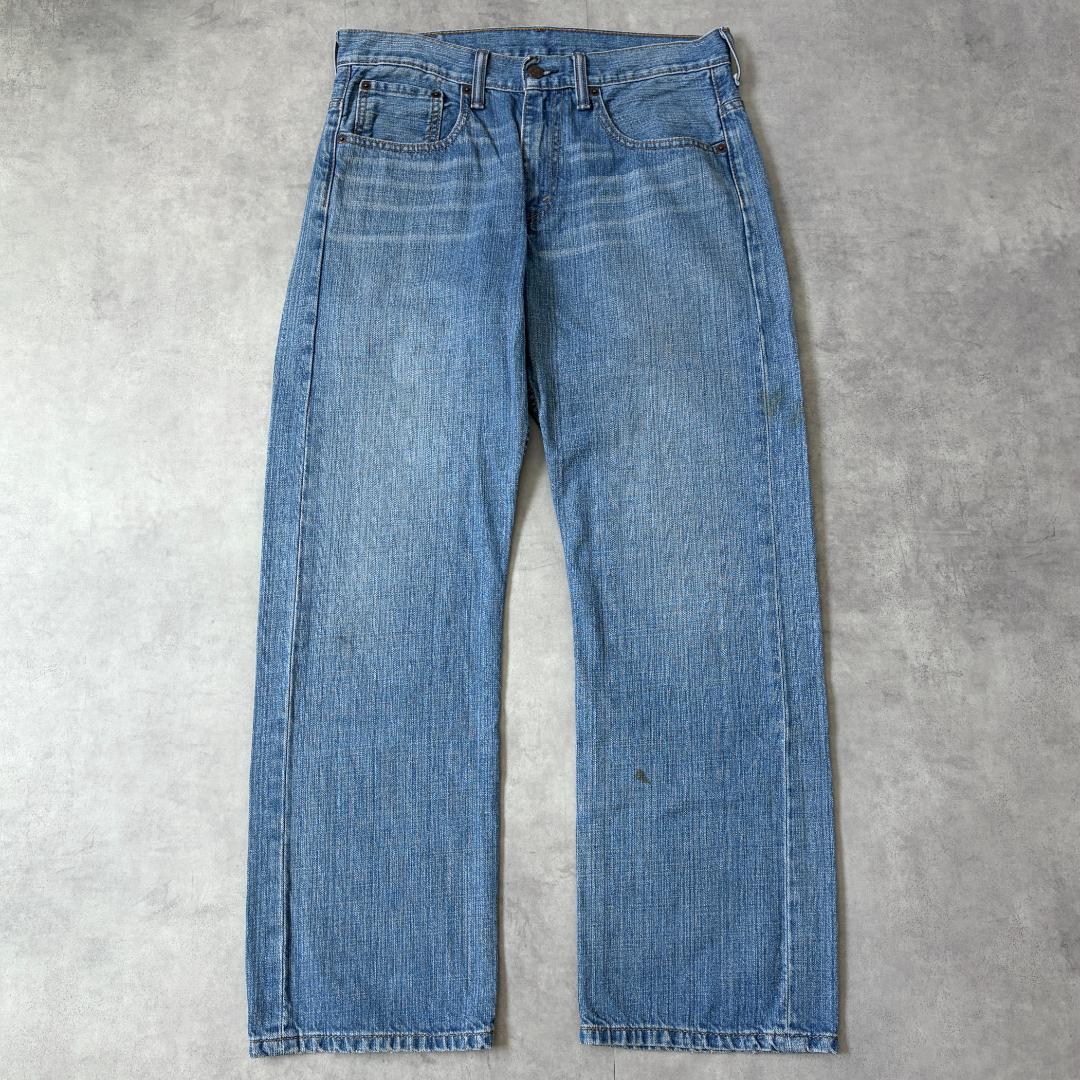 リーバイス569 Levis W31 ワイド バギー 青 古着 ヒゲ 22542