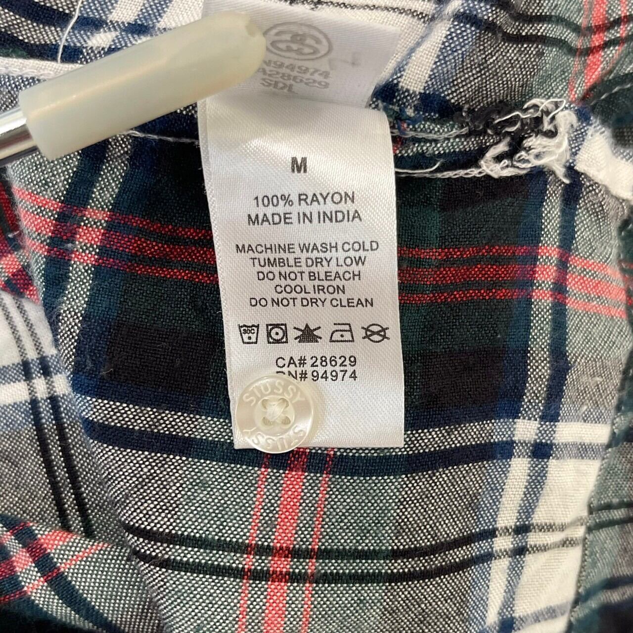stussy ステューシー シャツ 長袖 チェック 刺繍ロゴ オンブレ stussy ステューシー シャツ 長袖 チェック 刺繍ロゴ オンブレ