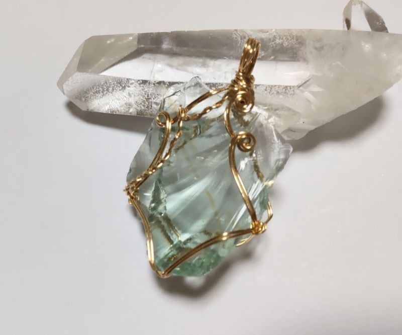 ∞アンダラレムリアン・ブルーグリーンペンダントトップ