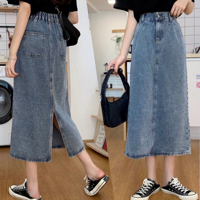 レディース バックスリットデニムロングスカート バックスリットデニムロングスカート スカート ボトムス ロングスカート ペンシルスカート タイトスカート デニムスカート ひざ下 ロング スリム ストレート ハイウエスト デニム 大人可愛い きれいめ 上品 大人女子 こなれ感 キュート ガーリー エレガント 美脚 脚長 定番 インスタ映え おしゃれ オシャレ お洒落 春夏 春 夏 秋冬 ママコーデ 仕事 通勤 通学 パーティー 二次会 ドレス デート お出かけ 普段使い 大人 かわいい 可愛い トレンド