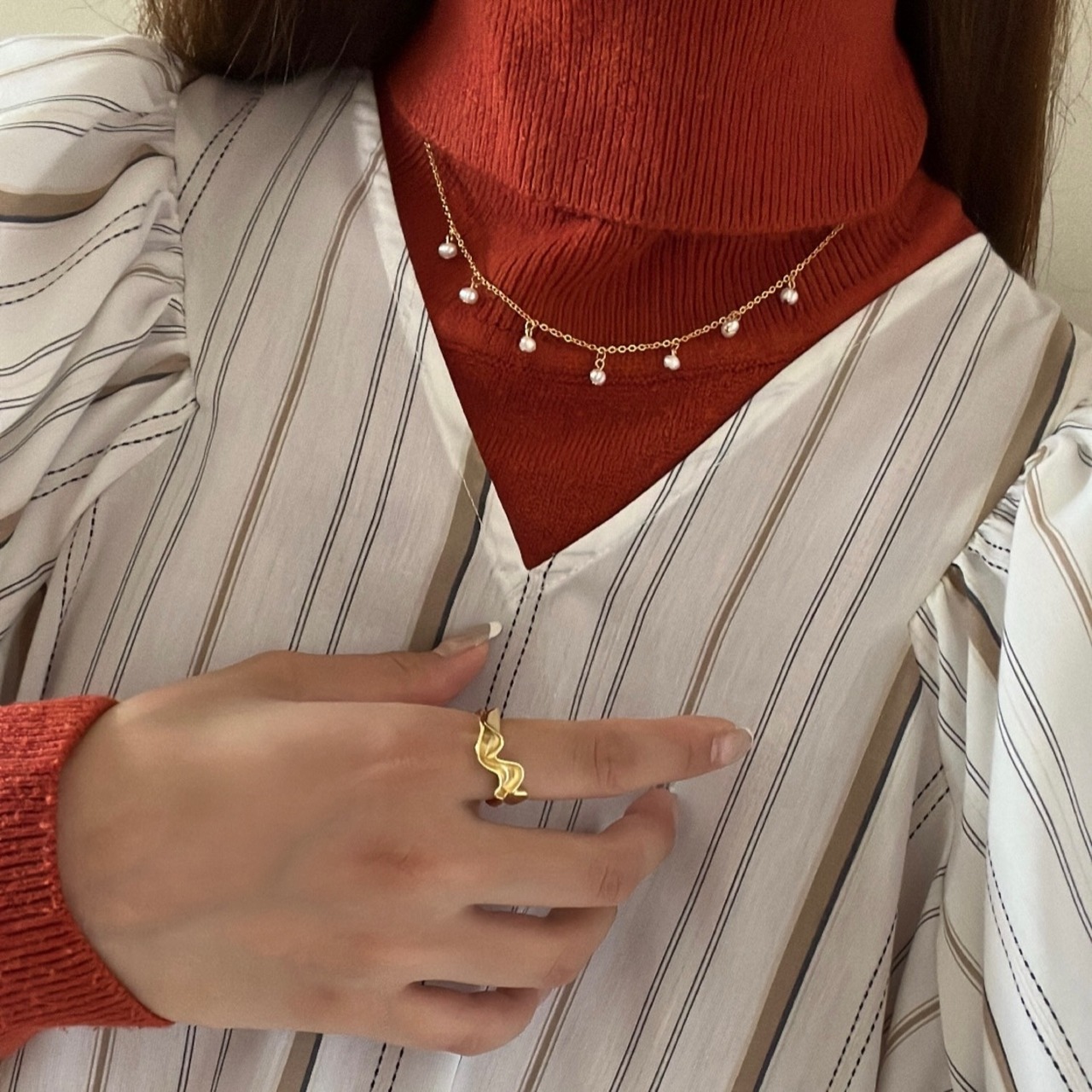 ポイントパールネックレス［GKN050］