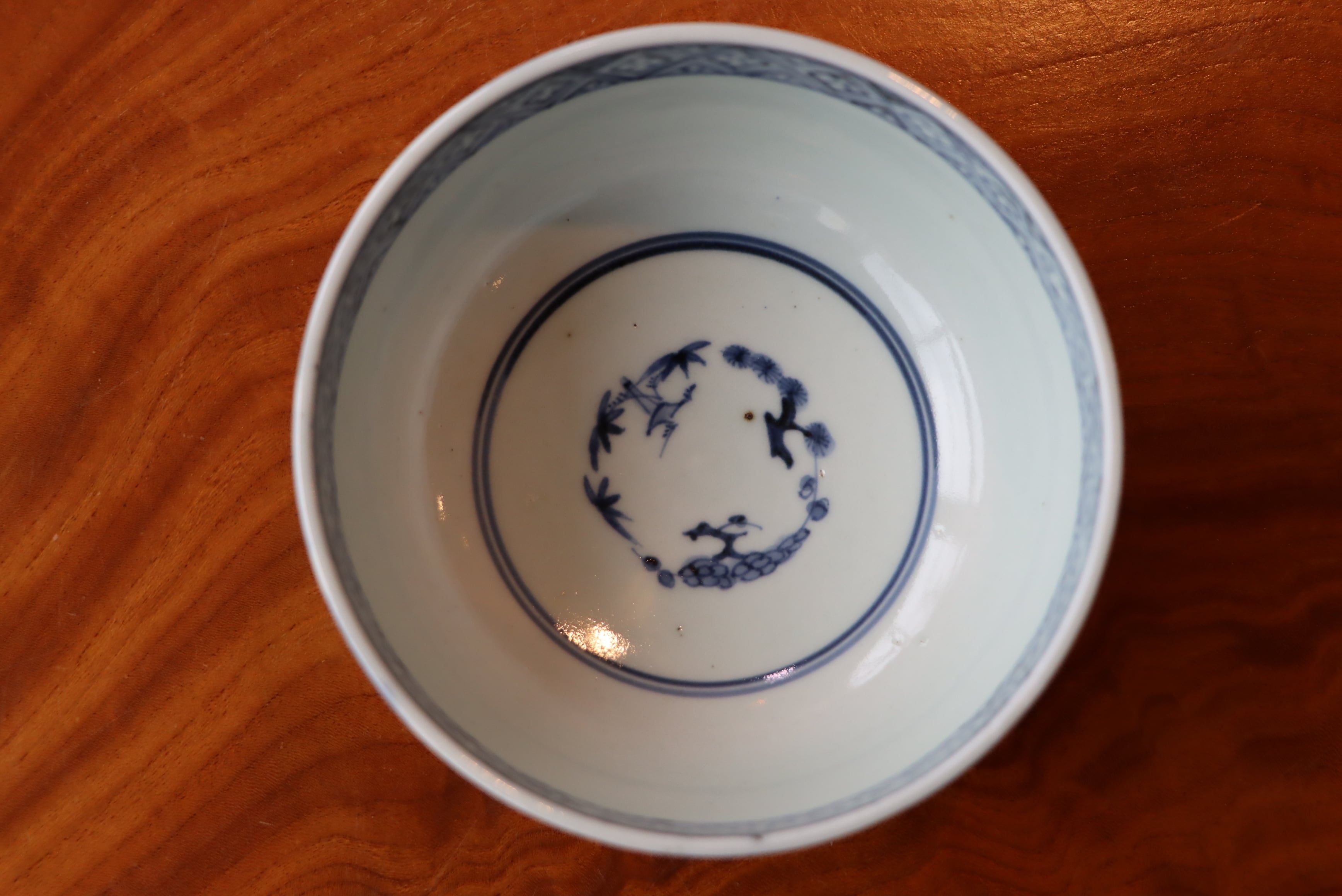 蓋茶碗 古伊万里 染付 蕪蝶文 | (有)新原美術