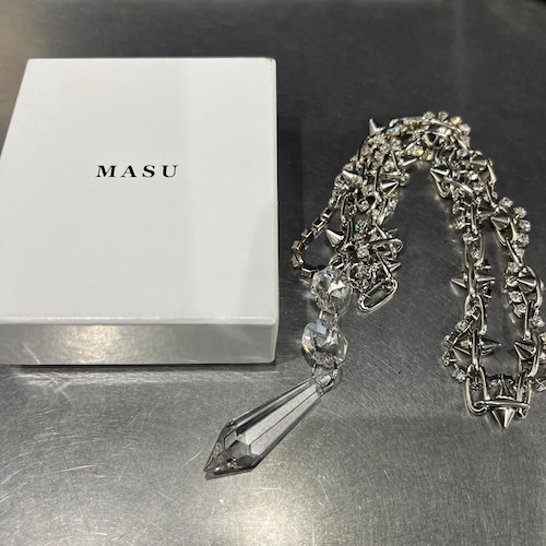 MASU エムエーエスユー 24AW RAINDROP NECKLACE CRYSTAL ネックレス シルバー系 MPFW-OJ1224【中目黒R02】