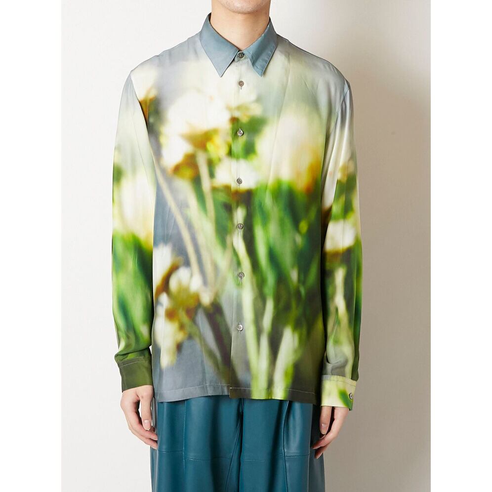 TAAKK FLORAL SILK SHIRT (SAX BLUE) TA21aw-PT023 | IAAAM ONLINE STORE