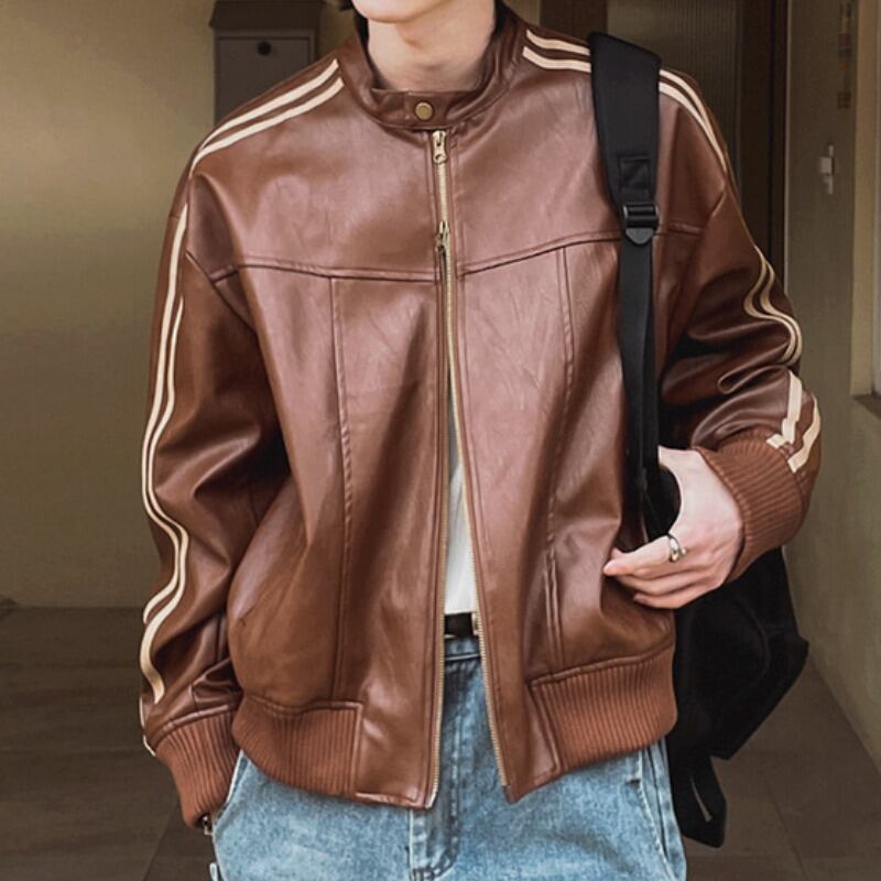 ライン入りスタンドカラージャケット C10358