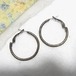 こげ茶古色のメタル製フープピアス　アクセサリーのセール通販　11453P