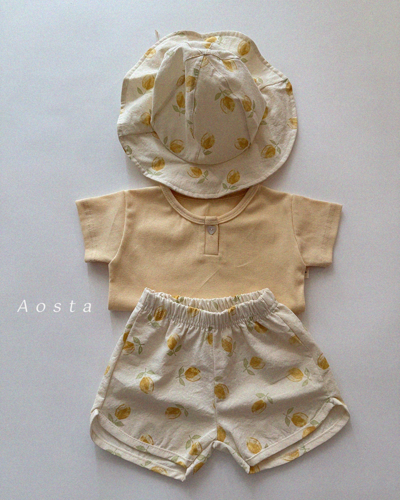 【取寄/韓国直送】Aosta 26/SM ハートボタンTシャツ|夏服|韓国子供服