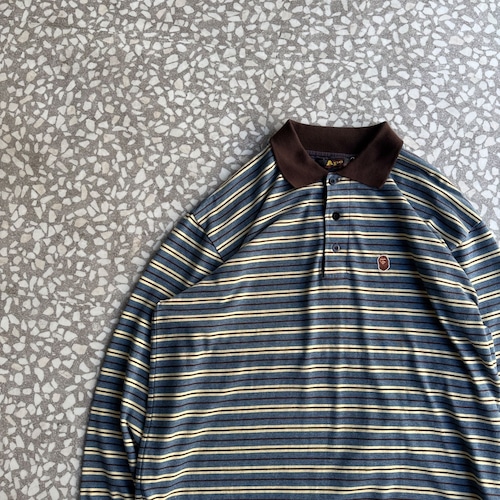 A Bathing Ape / 90′s border polo sizeM-L相当