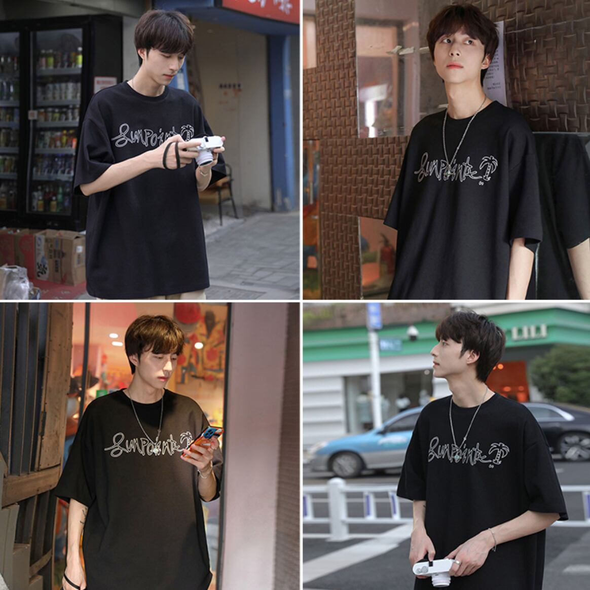 ストリート おしゃれロゴ プリント 半袖tシャツ Prettymart