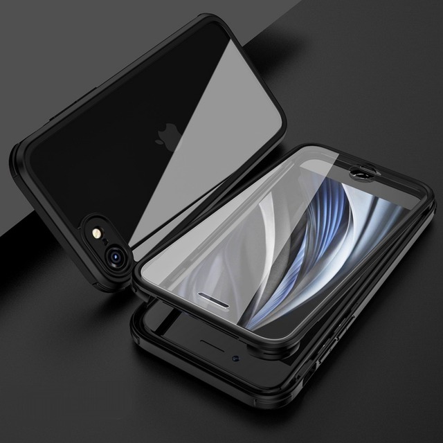 TPU 両面ガラスカバー 5カラー iPhoneケース A0050