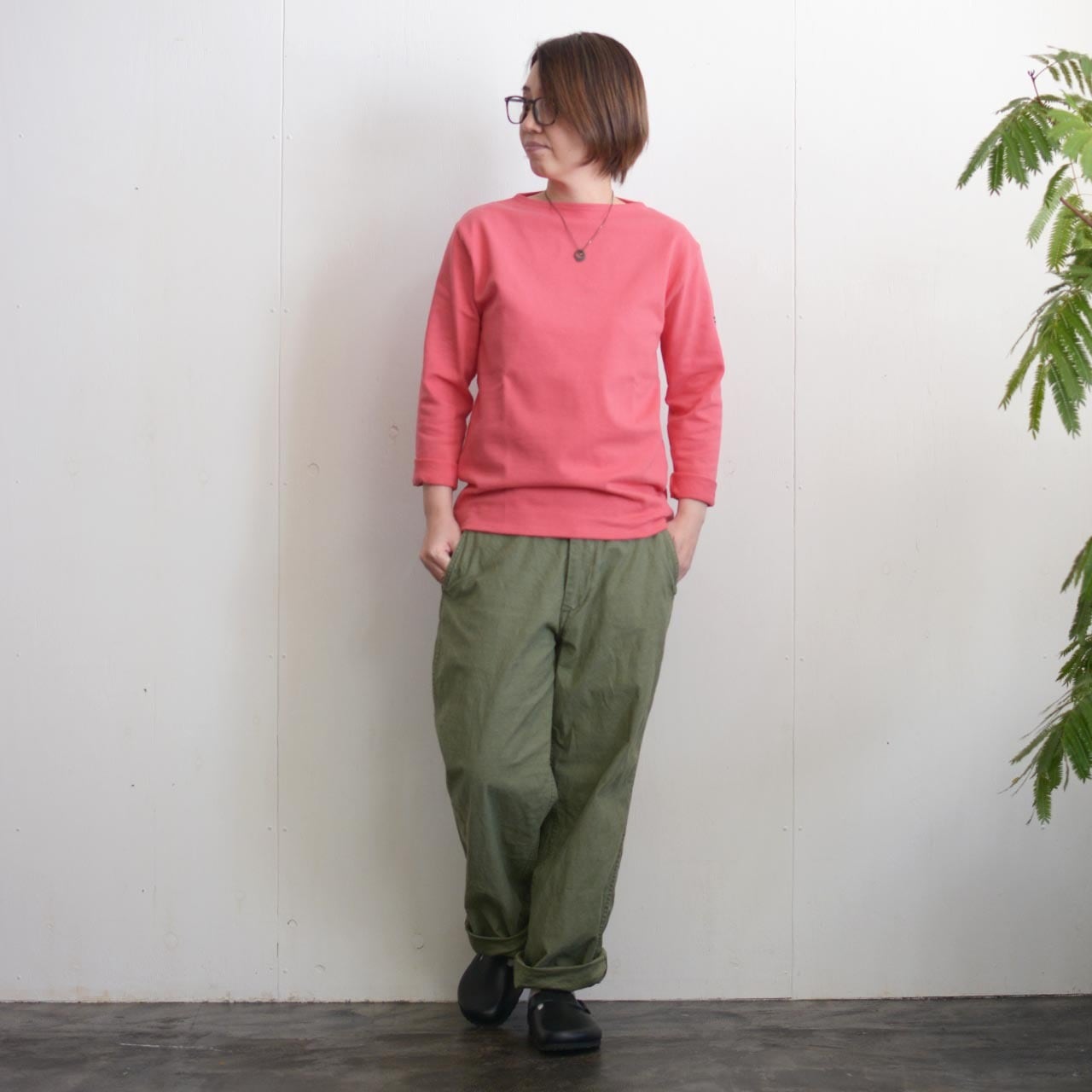 SAINT JAMES [セントジェームス 正規販売店]OUESSANT SOLID CORAIL