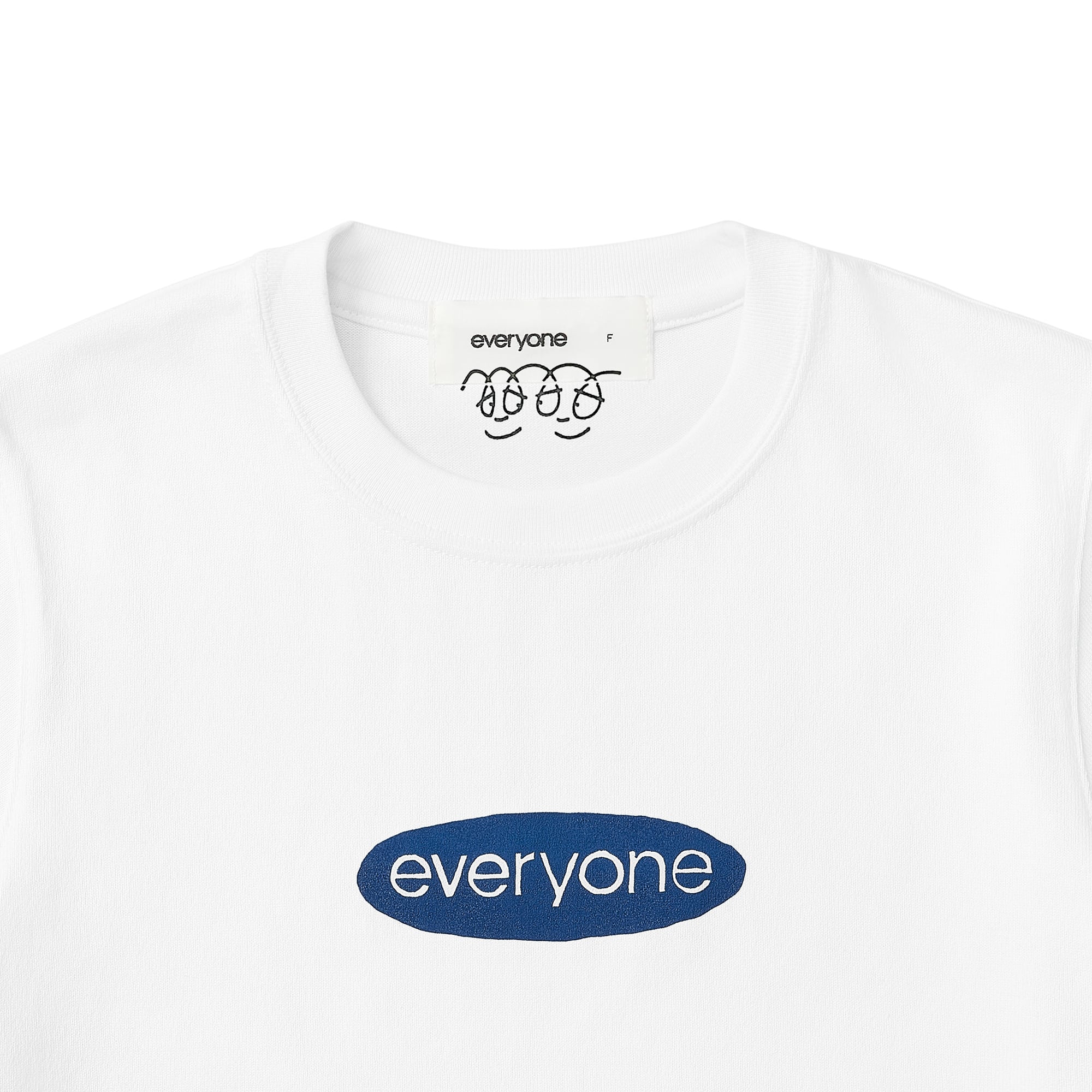 everyone j.30000 oval logo tee shirt (WHITE) | everyone