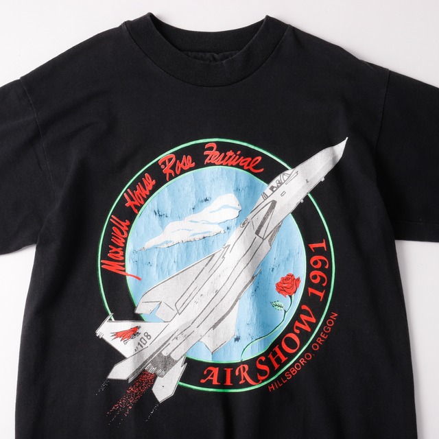 【極美品】"U.S. Air Force" Vintage T-shirts  made in USA Tee mint condition ／90年代 アメリカ ミリタリー  エアフォース アメリカ航空部隊 ヴィンテージ Tシャツ シングルステッチ USA製 サイズM ブラック