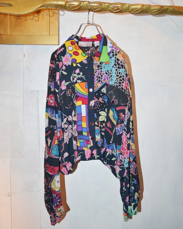 [M] 1990's 幻惑総柄のjacket