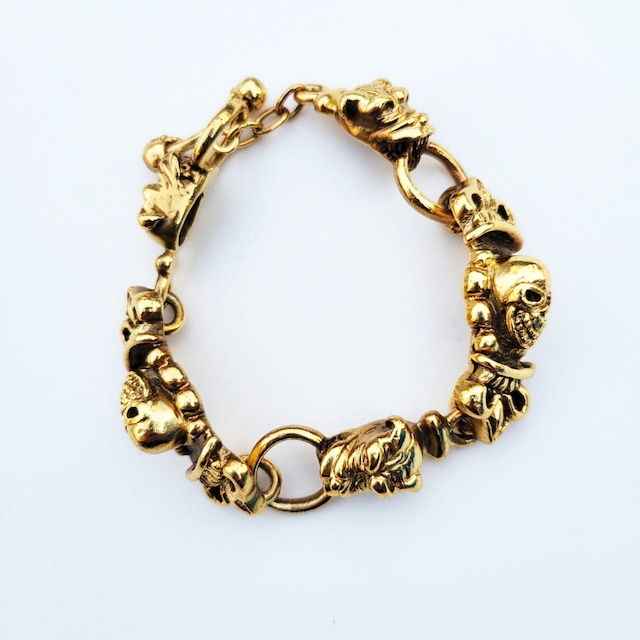 23K GOLD PLATED 925 SILVER BRACELET / FACE