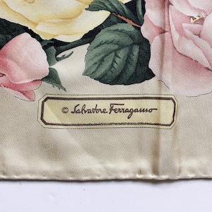 vintage SALVATORE FERRAGAMO silk scarf “leopard”