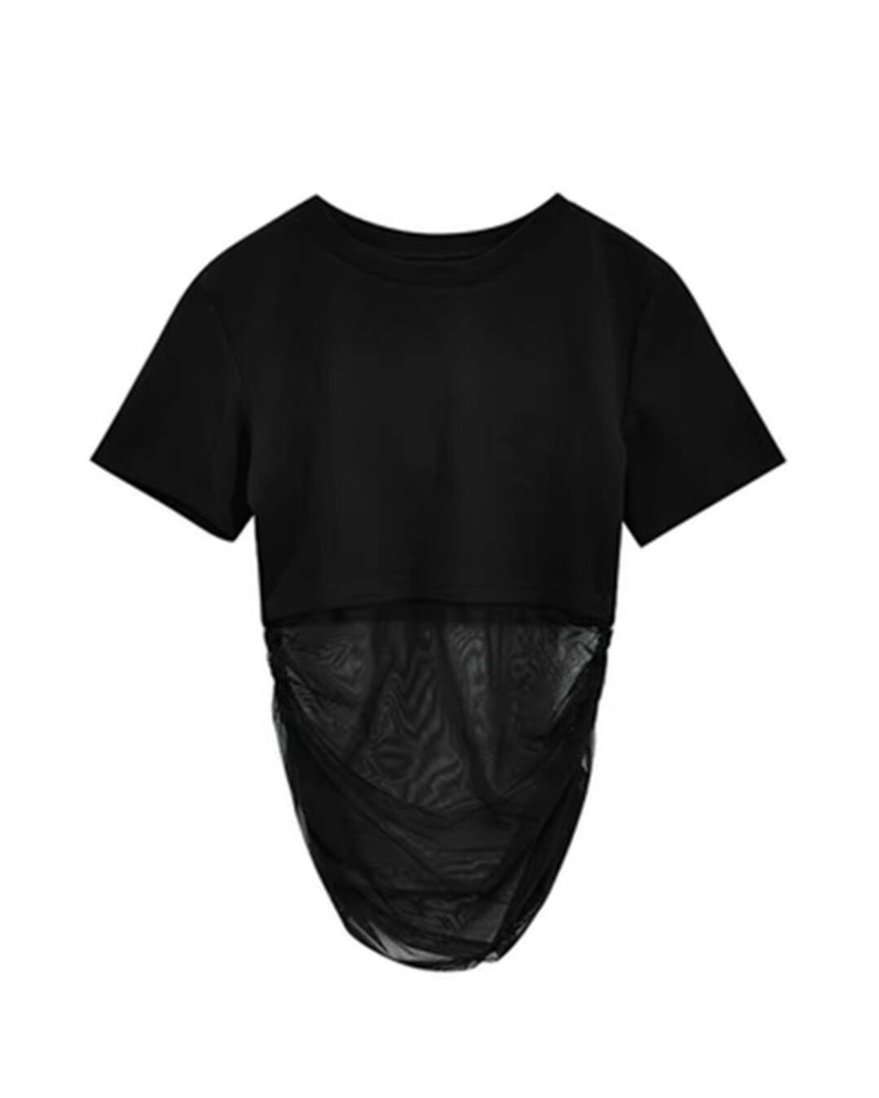 シアー切替ドレープ半袖Tシャツ 2color A1011 - 9