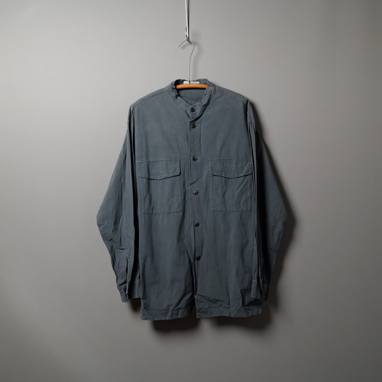 [ISSEY MIYAKE MEN]  Stand Collar Utility Shirt