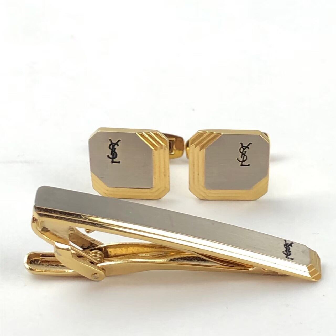 中古】イヴサンローラン YSL ネクタイピン カフスセット | 小牧まるみ商店