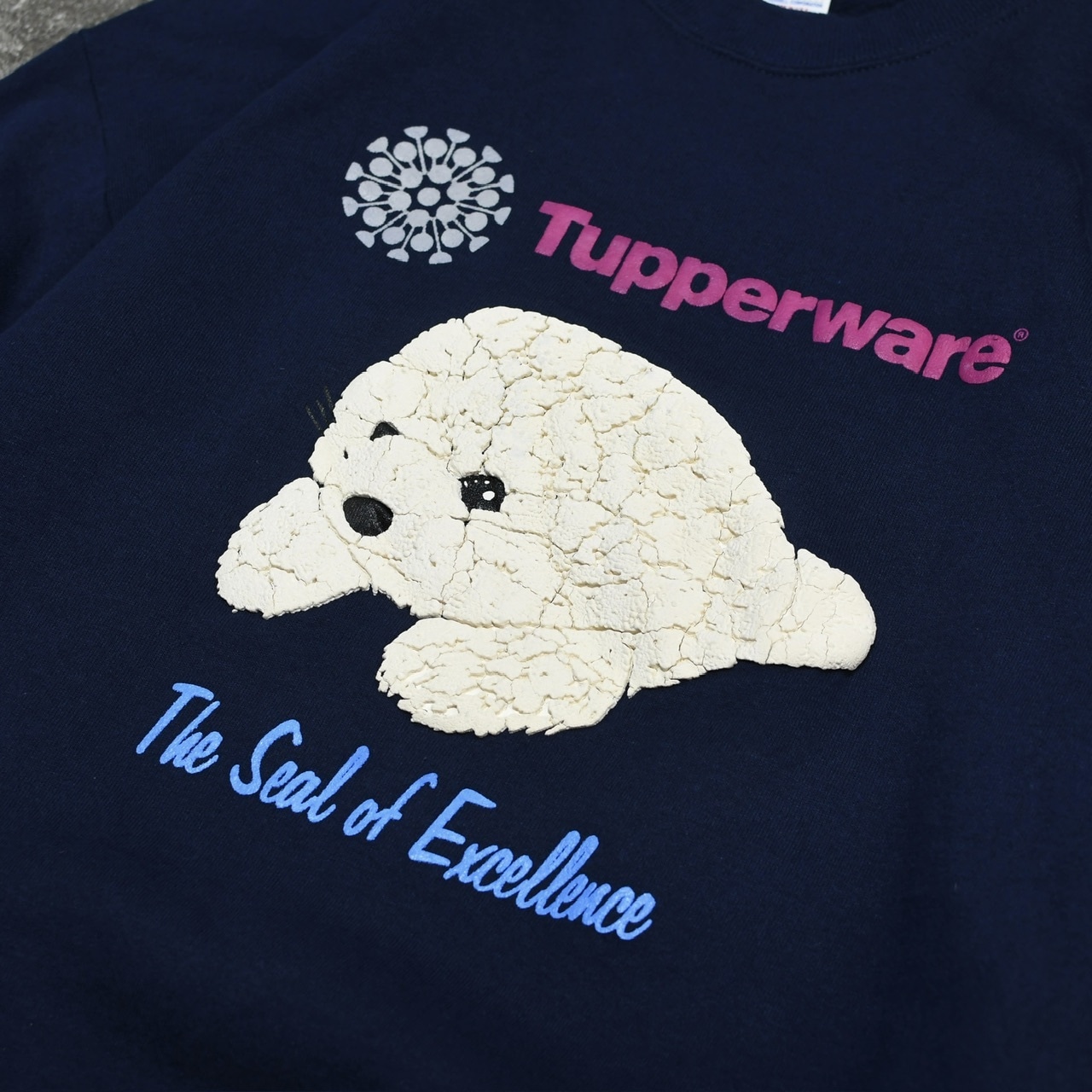 seal print sweat navy